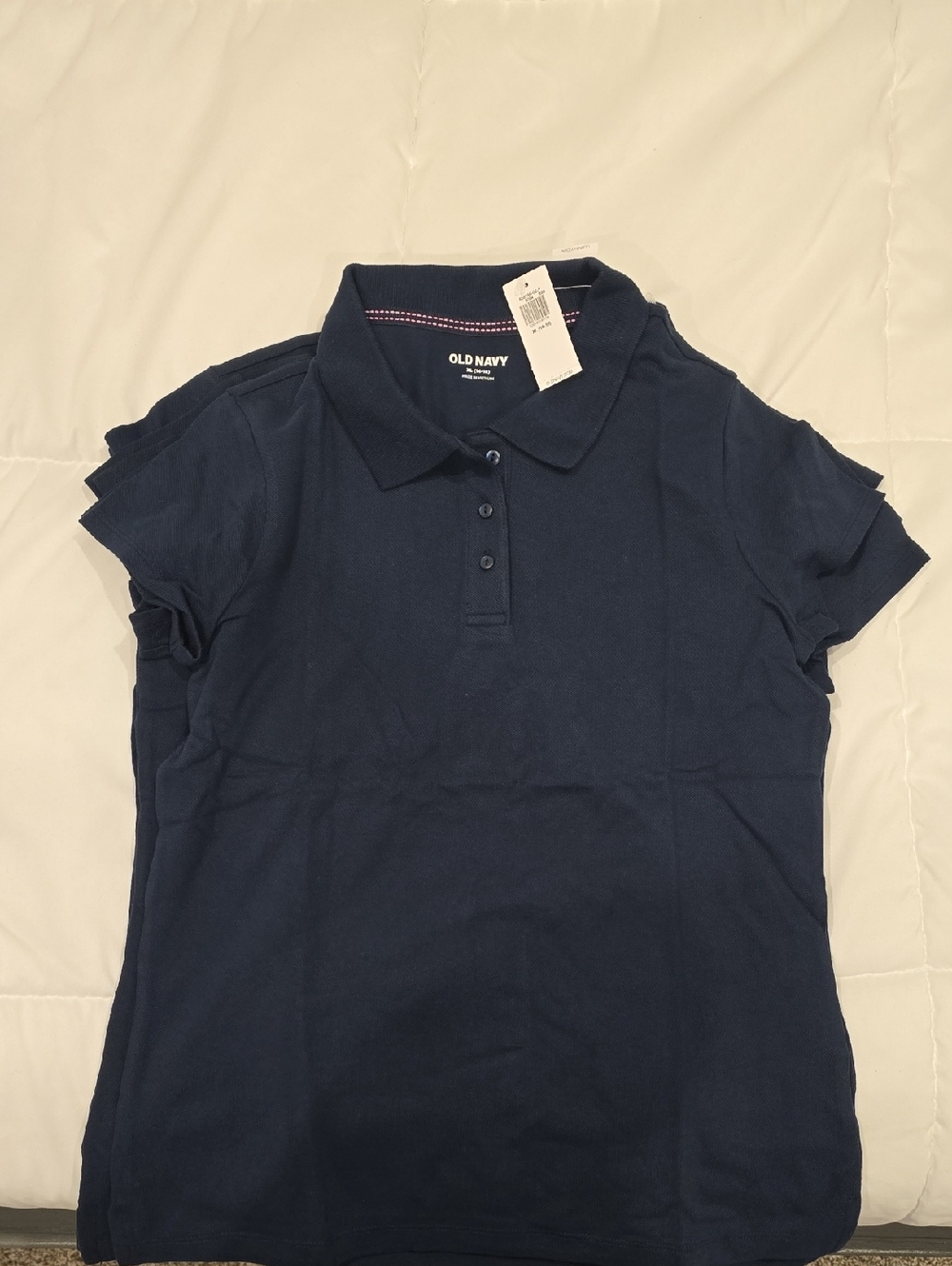 Five Old Navy Dark Navy Short Sleeve Polo